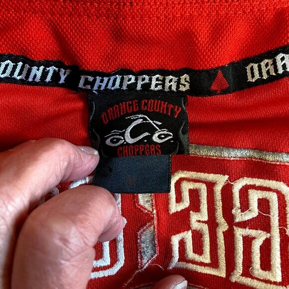 Vintage 1990s OCC Orange County Choppers Limited Edition Red & Black Jersey - Picture 8 of 9